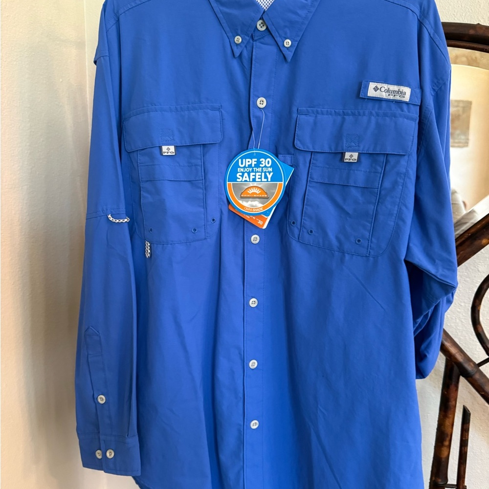 Columbia Men's Blue Shirt-NWT